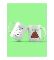 Best Friends Tuvalet Kağıtlı Tasarım 2'li Kupa Seti