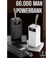Powerbank 60.000 Mah Dijital Göstergeli 4 Portlu Taşınabilir