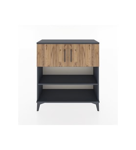 Arges Şifonyer 3 Raflı 2 Kapaklı 88x30x96 Antrasit-Çam