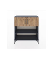 Arges Şifonyer 3 Raflı 2 Kapaklı 88x30x96 Antrasit-Çam
