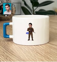 Kişiye Özel Karikatürlü Asker Lüks Fincan 30 Ağustos Zafer Bayramı Hediyesi
