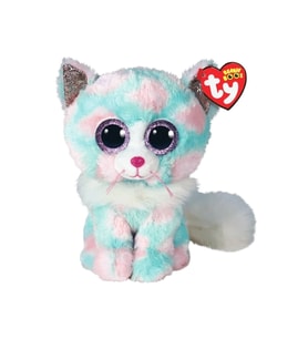 10 cm'lik Mutluluk: Ty Beanie Boo Opal Pastel Kedi (Beyaz)