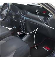 Hyundai Accent Yumurta Kasa Nakışlı 5 Parça Siyah Araç Oto Halı Paspas  Torpido Koruma Halısı