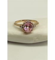 PEMBE KUVARS EVLİLİK TEKLİF YÜZÜK - AK761