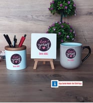 Love Yourself Dekoratif Taş, Kalemlik, Sihirli Oval Kupa Bardak Hediye