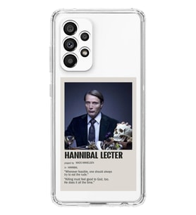 Samsung Galaxy A23 Uyumlu Hannibal Lecter Minimalist Poster Desenli Şeffaf Telefon Kılıfı