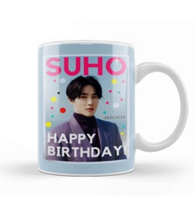 SUHO Happy Birthday! Kim Jun Myeon 2021 Kupa Bardak Porselen