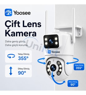 Uninet 6mp Çift Lensli Wifi Döner Başlıklı Ptz Güvenlik Kamerası – Insan Takibi, Gece Görüşü, Çift Yönlü Ses ve Nvr Desteği