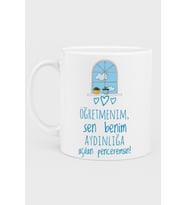 "Ögretmenler günü hediyesi" Kupa Bardak (Beyaz)