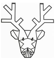 Reindeer Metal Lazer Kesim Tablo 7127 (Siyah)