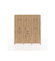 Arges Gardrop 10 Raflı 2 Çekmeceli 3 Askılı 220x30x243 Çam-Çam