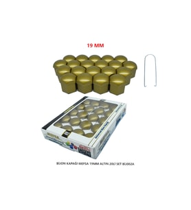 Bijon Kapağı Düz 19 Mm Altın 20 Li Set