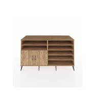 Kronos Konsol 7 Raflı 2 Kapaklı 176x59x99 Çam-Çam