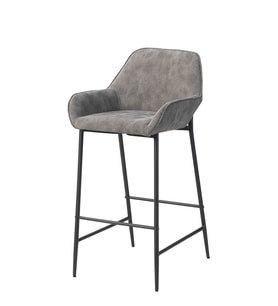 1 ADET LORİN ADA MUTFAK VE BAR SANDALYESİ - BAR TABURESİ - SUNİ DERİ - METAL SİYAH AYAK