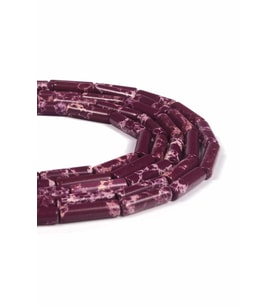 Varisit Doğal Taş Parlak Mor Silindir Kesim 4x13mm Dizi [AA]