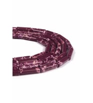Varisit Doğal Taş Parlak Mor Silindir Kesim 4x13mm Dizi [AA]