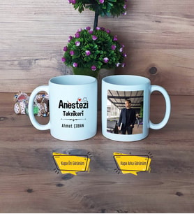 Anestezi Teknikeri Kupa Bardak Beyaz Fotoğraflı Tıp Bayramı Hediyesi