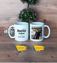 Anestezi Teknikeri Kupa Bardak Beyaz Fotoğraflı Tıp Bayramı Hediyesi