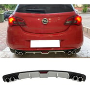 Opel Corsa E Gri Difüzör 4 Krom Egzoz Görünümlü Difizör Arka Ek Body Kit