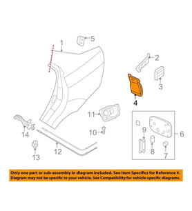 Çamurluk Davlumbazı Arka Sol Opel Aveo T250/T255 Bm 06- (Oem No: 96648674)