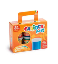 Carioca Bebek Yıkanabilir Parmak Boyası 6 Renk 6*80 gr KO032