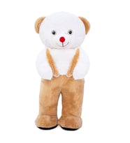 Harika Peluş Sevimli Tulumlu Panda Peluş – 80 cm Dolgulu Sarılmalık Ayıcık (Kahverengi)