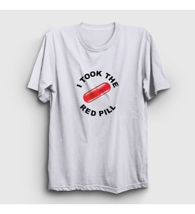 Presmono Unisex Beyaz I Took The Red Pill Ideology T-Shirt 447920tt (Beyaz)