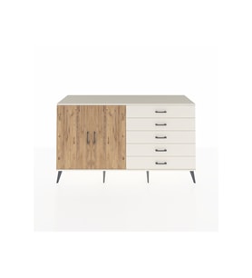 Kronos Konsol 4 Raflı 5 Çekmeceli 2 Kapaklı 176x59x99 Aytaşı-Çam/Aytaşı