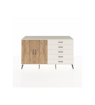 Kronos Konsol 4 Raflı 5 Çekmeceli 2 Kapaklı 176x59x99 Aytaşı-Çam/Aytaşı