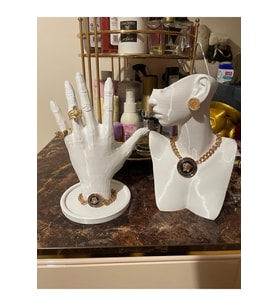 21cm Dekoratif Takı Organizer Manken Standı Set Şık Makyaj Mücevher Kolye Tasarım Sergi Yüzük