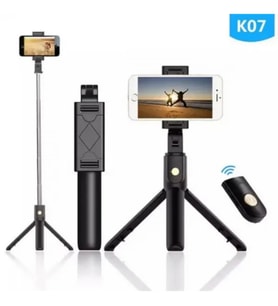 selfie stick entegre tripod k07 bluetoothlu uzaktan kumandalı
