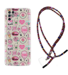 INFINIX Note 11 Pro Note 10 Hot 9 Play Kılıf Boyun Asklı Rasta Silikon Donut Flamingo 1415