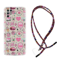 INFINIX Note 11 Pro Note 10 Hot 9 Play Kılıf Boyun Asklı Rasta Silikon Donut Flamingo 1415