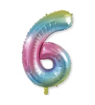 Benim Marifetlerim 6 Rakamı Rengarenk Folyo Balon 40 Inch 90 Cm