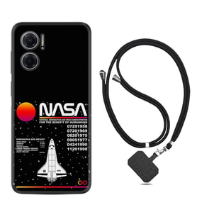 Xiaomi Redmi Note 11E Kılıf Resimli Boyun Askılı İpli Desenli Silikon Nasa 2 1407