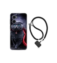 Xiaomi Redmi Note 11e Kılıf Ipli Boyun Askılı Desenli Silikon Super Cat 1666
