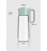 Renga Luvia 1500 ml Cam Gravürlü Sürahi 111034 Bej (Yeşil)