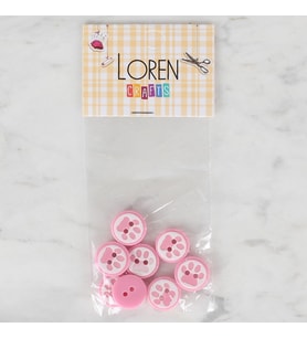 Crafts 8 Li Pembe Pati Düğme - 615