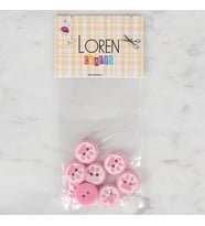 Crafts 8 Li Pembe Pati Düğme - 615