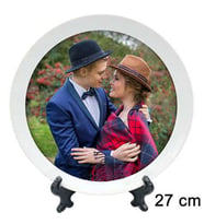 Porselen kişiye özel resimli tabak 26 cm