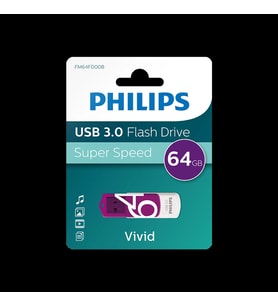 Phılıps Fm64fd00b, 64gb, Usb 3.0, Vivid, Mor, Flash Disk