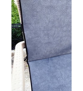 2 Adet Rattan Arkalıklı Sandalye Minderi (Kalınlık 4cm)-Primer Koyu Gri Yeni
