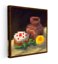 Kanvas Tablo Baroque Piksel Minecraft Tablosu Ev Ofis Salon Duvar Dekoru