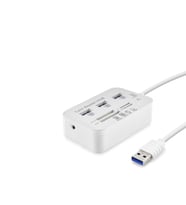 Usb 3.0 Hub Kart Okuyucu 7 Port 5 Gbps Beyaz HDX7028