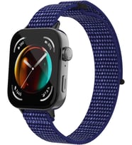 Huawei Watch Fit 5 için Kordon Hasırlı Woven Sport Loop Lacivert [Watch Fit 5 ile Uyumlu Kordon - Lacivert]