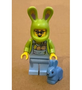 Orjinal Lego Minifigür Easter Egg Hunt Fan with Blue Rabbit (Çok Renkli)