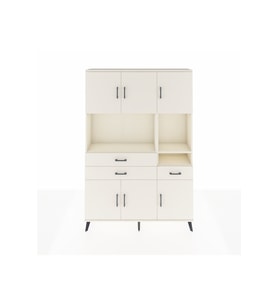 Arges Gardrop 9 Raflı 3 Çekmeceli 6 Kapaklı 132x30x195 Aytaşı-Aytaşı