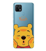 Oppo A15 / A15S Uyumlu Winnie The Pooh Desenli Şeffaf Telefon Kılıfı