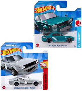 Hot Wheels 2 Araç Set Nissan Skyline 2000GT-R Lbwk & HT 2000GT-X (1/64)