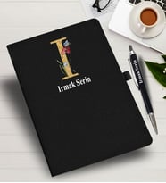 Kişiye Özel harf Tasarımlı  İsme Özel Defter ve Kalem